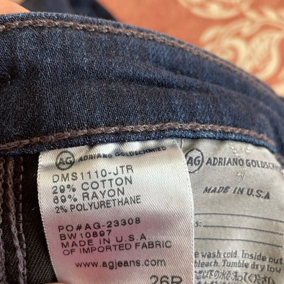Mid rise AG Adriano Goldschmied The Stilt Cigarette Leg size 26 - Picture 5 of 9